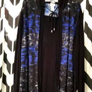 Zenergy black/blue camo hooded sweater